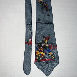 Vintage Florence & Co Ice Hockey Tie Mens Grey Boston Bruins Style NHL Sports